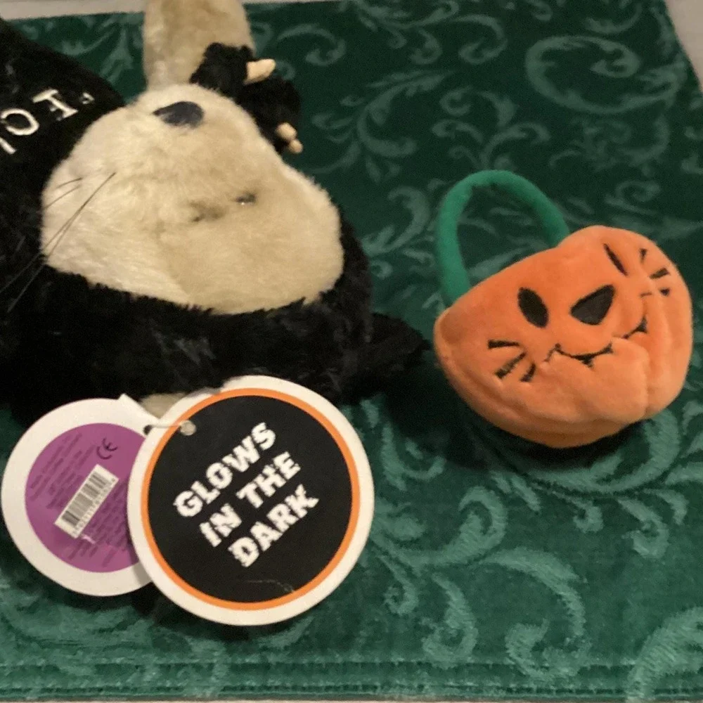 Starbucks Bearista Bear 20th Edition 2002 Halloween Black‎ Cat Glow Claws NWT